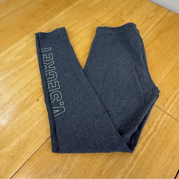 Victorias Secret Womens Gray Logo Yoga Athletic Leggings Size Medium - Picture 3 of 9